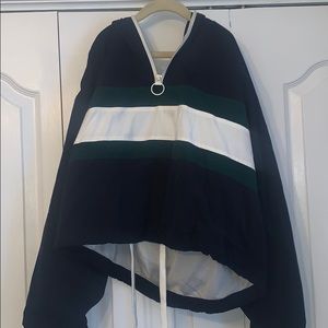 Windbreaker cropped Hoodie